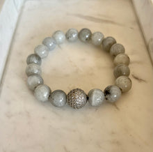 SOLD~Labradorite Stone 10mm Stretch Bracelet.