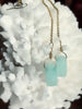 SOLD~Ocean Blue Jade Shoulder Duster Earrings