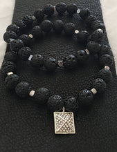 SOLD~Raw Lava stones & Hematite Stretch Bracelet