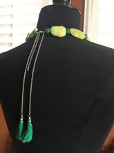Olive Jade with Tassels.