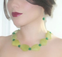 Olive Jade with Tassels.