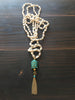Freshwater Pearls and Carved Turquoise Buddha Necklace