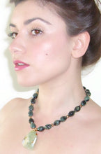 Serpentine and Kambaba Jasper Stone Necklace.