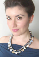 Ocean Jasper & Cultured Pearls double layer Necklace.