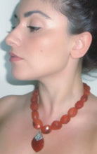 Carnelian Vintage Pendant Necklace.