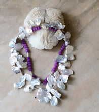 Keshi Pearls & Purple Jade.
